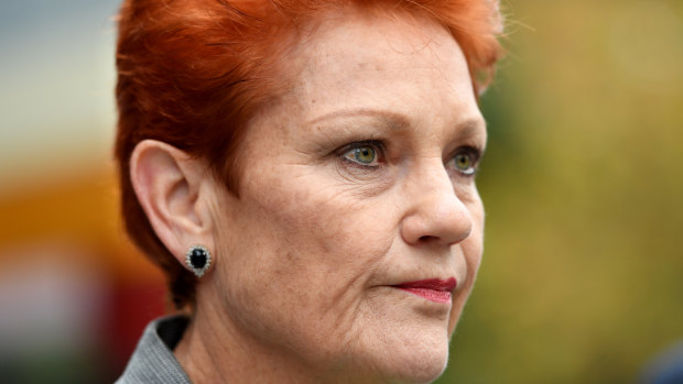 One Nation leader Pauline Hanson.