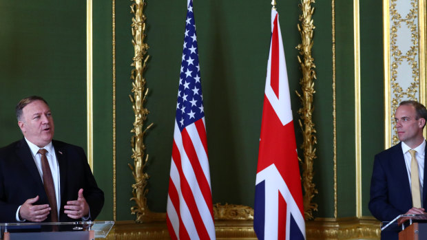 The US needs Australia, says US Secretary of State Mike Pompeo who is speaking during a joint press conference with Britain's Foreign Secretary Dominic Raab. 