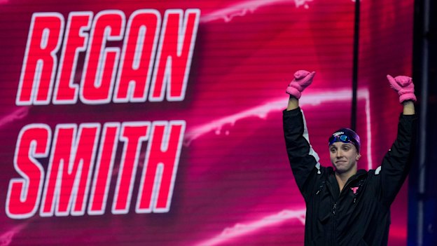 American backstroke star Regan Smith at the US Olympic trials last month.