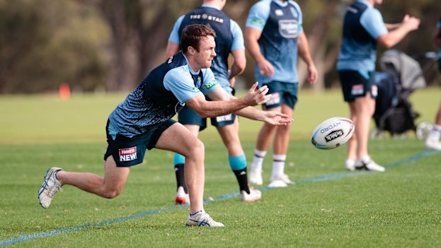 Unflappable: James Maloney has been a leader at training all week for the Blues.