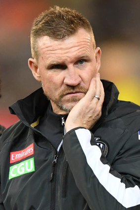 No illusions: Collingwood coach Nathan Buckley tried to see the bright side of another loss in the lead-up to finals.