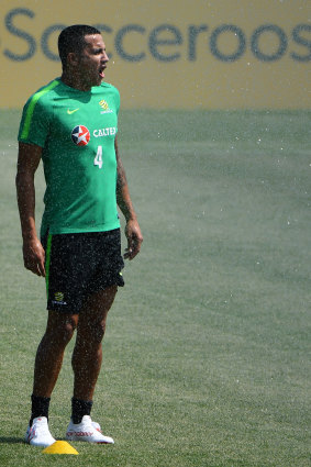 The waiting game: Socceroos legend Tim Cahill is yet to enter the game at this World Cup.