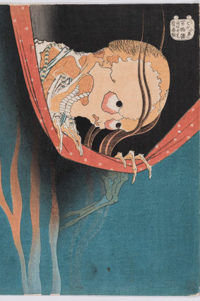 Katsushika Hokusai's The ghost of Kohada Koheiji from the series One Hundred Ghost Stories (Hyaku
monogatari) c1831–32.
