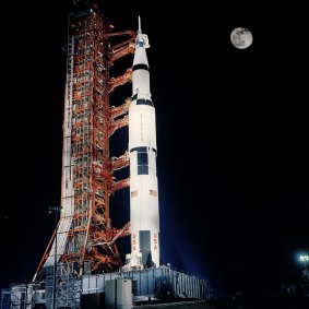 The Space Race galvanised and focused competition. Apollo 17 mission ready for launch in 1972. 