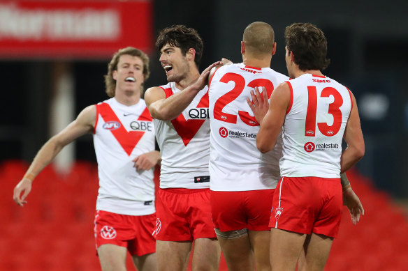The Swans are now just one win behind fourth-placed Port Adelaide.