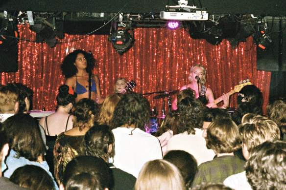 Heavy Amber on stage.