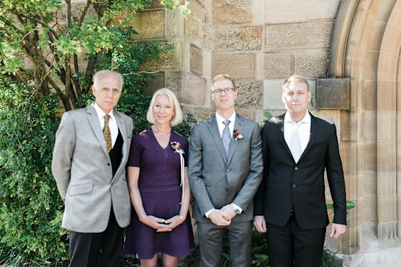 MMP Industrial was long run by the Stewart family. David Stewart (left) is pictured with his wife, Helen, and their sons, Nathanael and Bartholomew, in 2017.