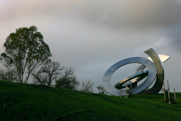 The Rings of Saturn by Inge King in the grounds at Heide. 