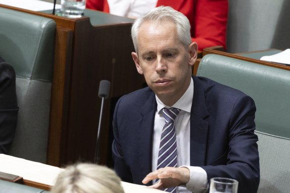 Immigration Minister Andrew Giles faced a barrage of questions over a ministerial direction.
