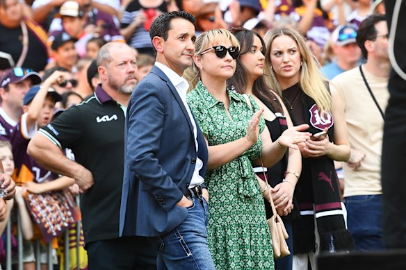 David Crisafulli at Suncorp Stadium in October for the Brisbane Broncos’ premiership celebrations.