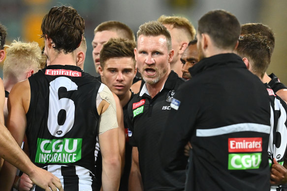 Nathan Buckley is aware of the Pies' ball movement problems but is optimistic they can improve quickly. 