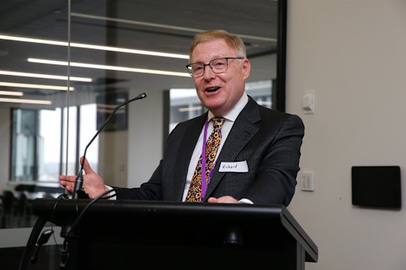 Commissioner Richard Beasley at the Special Commission of Inquiry into Healthcare Funding’s expert panel meeting in January last year.