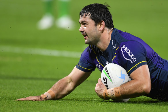 Brandon Smith in happier times for the Melbourne Storm.