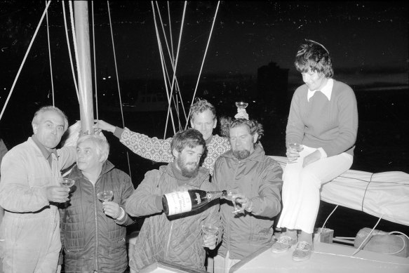 The crew of the Warana in Williamstown.