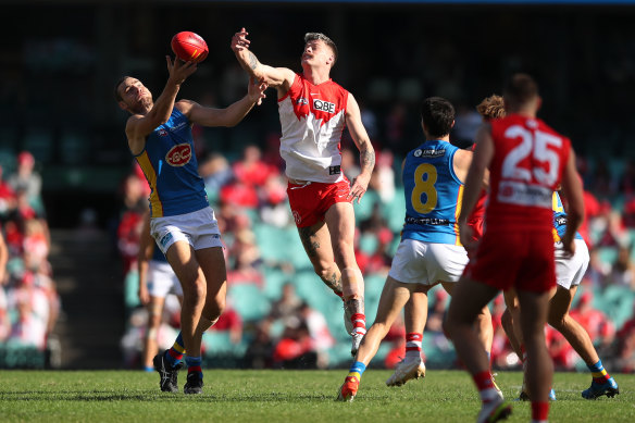 Swans ruckman Peter Ladhams has been a solid replacement for the injured Tom Hickey.
