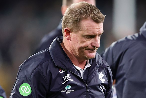 Michael Voss and his Blues are under pressure after a series of tough losses.