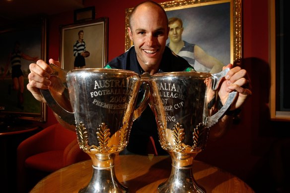 Harley won two premierships as captain of Geelong.