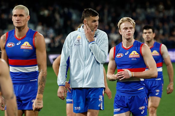 The Bulldogs will be sweating on the scans on Sam Darcy’s knee.