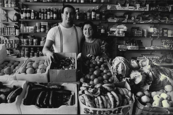 Rene and Maria Mawad in their Manly shop yesterday . . . impossible to compete against the big stores. 
