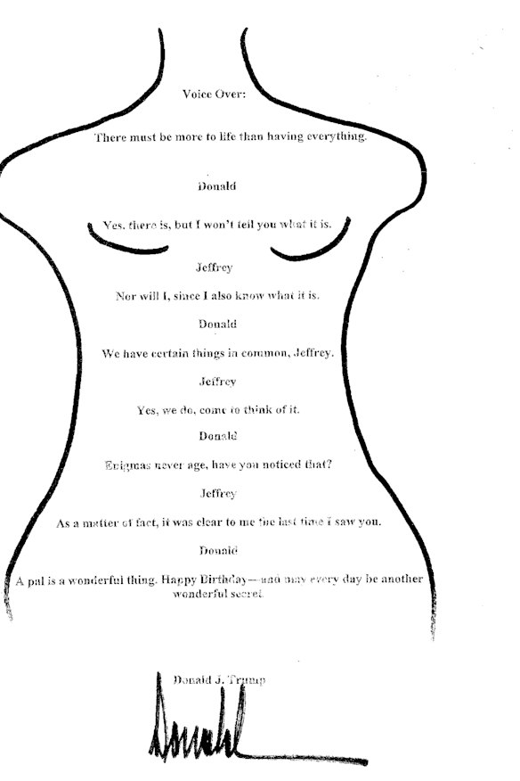 In September, Democrats on the House Oversight Committee released a sexually suggestive letter to Jeffrey Epstein purportedly signed by US President Donald Trump.