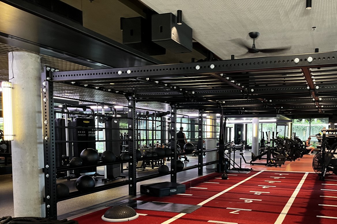 Numbers on the floor for gym-goers who know what they’re doing.