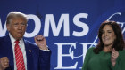 Donald Trump campaigns with far-right political group Moms for Liberty in Washington on the weekend.