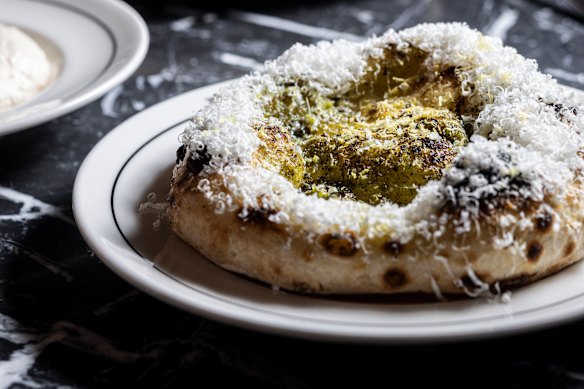 Kefalotyri flatbread.