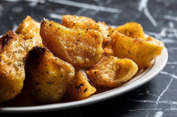 Roasted potatoes.
