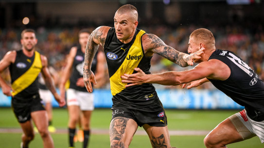 Dustin Martin was incredible as ever as the Tigers beat Carlton in the AFL season opener.
