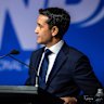 Then-opposition leader David Crisafulli speaking at the 2024 LNP state convention in Brisbane.