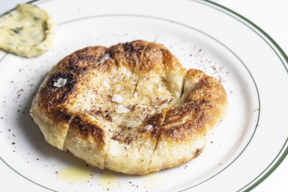 Flatbread with nori butter.