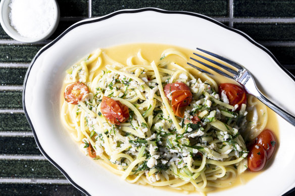 Chilli crab linguine is a popular order.