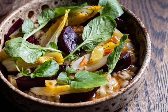 Barley risotto.