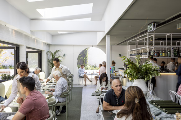 Henrys has a breezy indoor-outdoor interior.