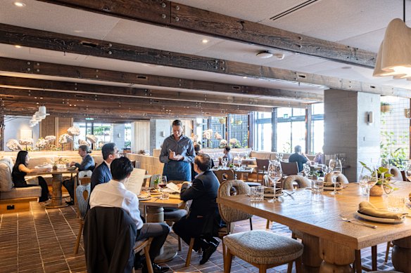 Inside the warm and welcoming restaurant.