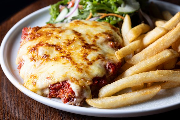 Chicken parmigiana.
