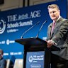 Education Minister Ben Carroll on stage at The Age Schools Summit.