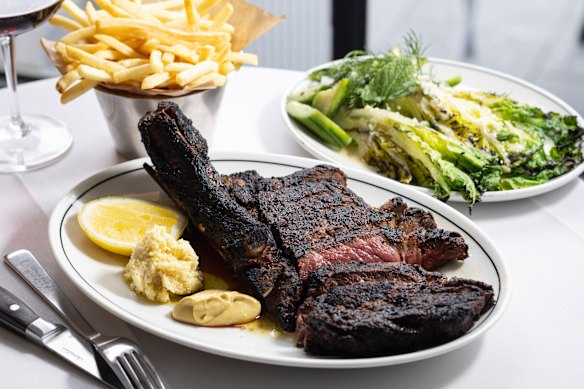 Martini’s signature salt-crusted steak.