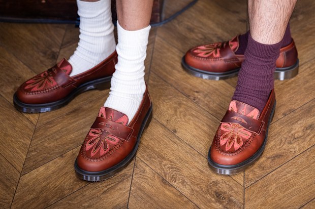 Models backstage ahead of the Labrum show during London Fashion Week September 2026 at Great Hall on September 20, 2026 in London, England.