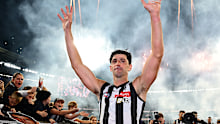 Scott Pendlebury breaking the all-time games record in 2026.