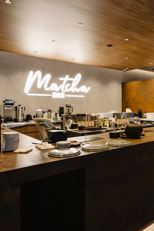 A dedicated matcha bar serves more than 20 desserts and drinks.