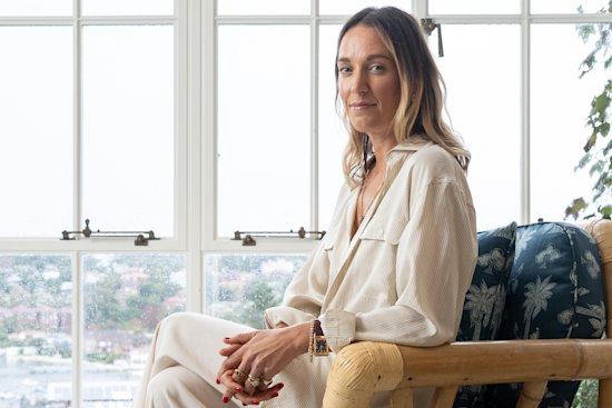 Johnson at home. “She puts together pieces from different eras in a breathtaking way,” says one client.