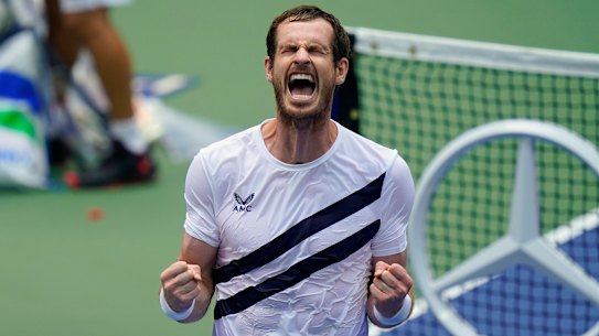 A jubilant Andy Murray at this year's US Open.