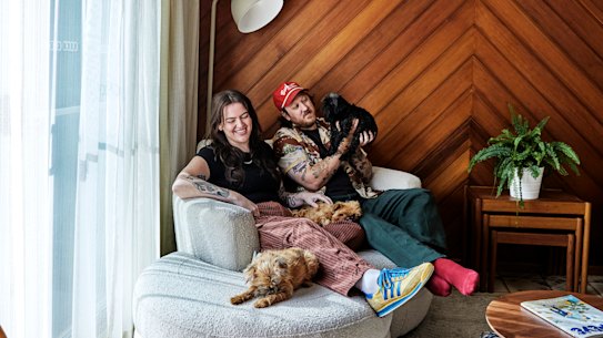 “The timber panelling, tiles, textures, colours and finishes of this era felt so warm and interesting compared to other houses we’d viewed,” says Elise Honeybrook.