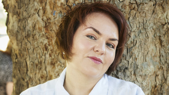 Senator Kimberley Kitching poses during a photo shoot for Good Weekend in 2017.