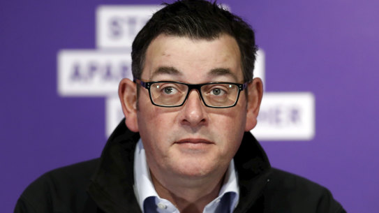 Victorian Premier Daniel Andrews speaks to the media on July 5 , 2020 in Melbourne, Australia.
