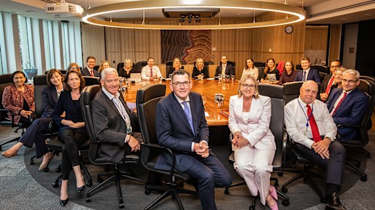 Premier Daniel Andrews and his new cabinet.