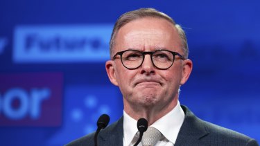 Opposition Leader Anthony Albanese claims victory. 
