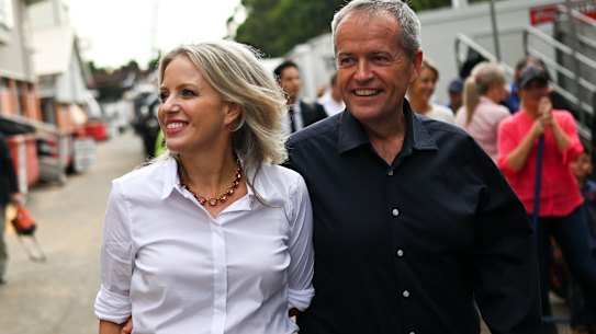 Chloe Shorten, campaigning with husband Bill on the weekend, is acknowledged by Labor insiders as a huge advantage for him.