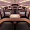 Qatar Airways’ business class cabin.